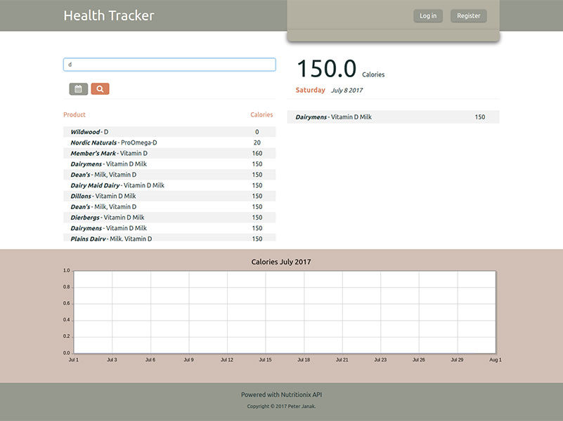Health Tracker project image